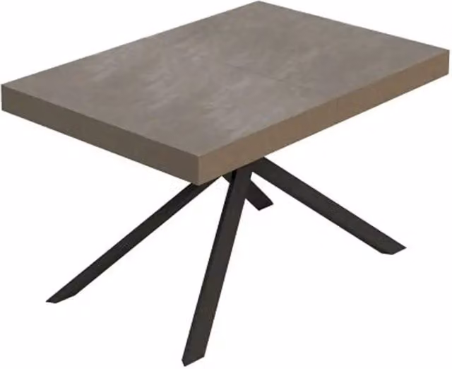 Tavolo allungabile 120/224x90 cm Niket tortora gambe antracite