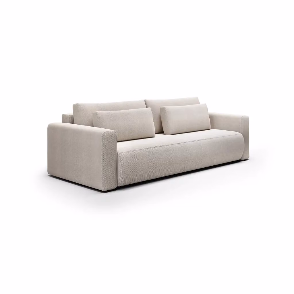 Divano Letto Erbezzo 2 Posti con Contenitore Bianco L: 240 cm, P: 105 cm, H: 40 cm – 2