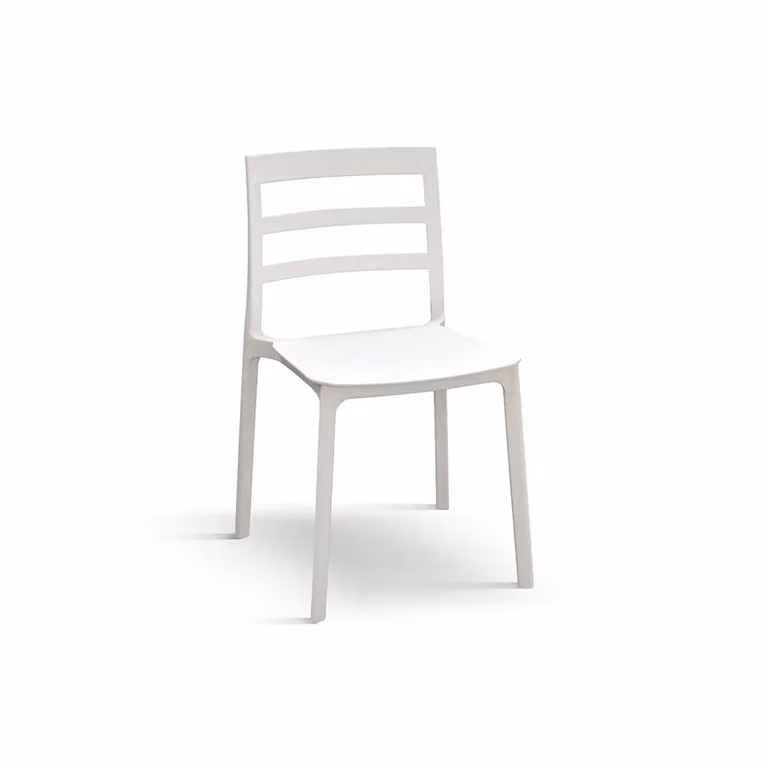 Set di 4 sedie MALAGA in polipropilene bianco