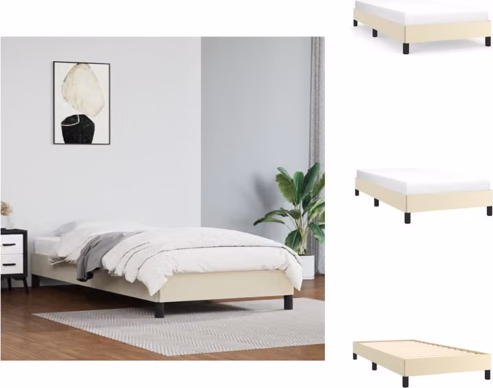 vidaXL Struttura letto crema 80x200 cm in Pelle finta - Letti e strutture letto