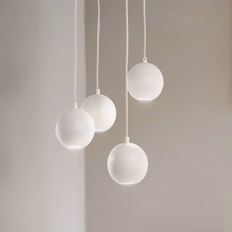 Lampada a sospensione Midway HELAM, Crema / Ambra, Soggiorno / Sala da pranzo, Metallo, Lampada a sospensione