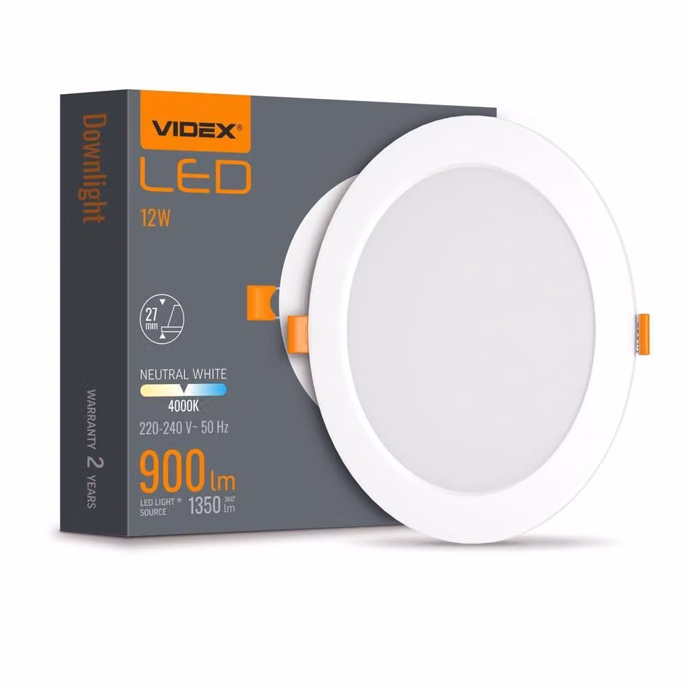Faretto, bianco neutro, 12 W, Videx | DLBR-124