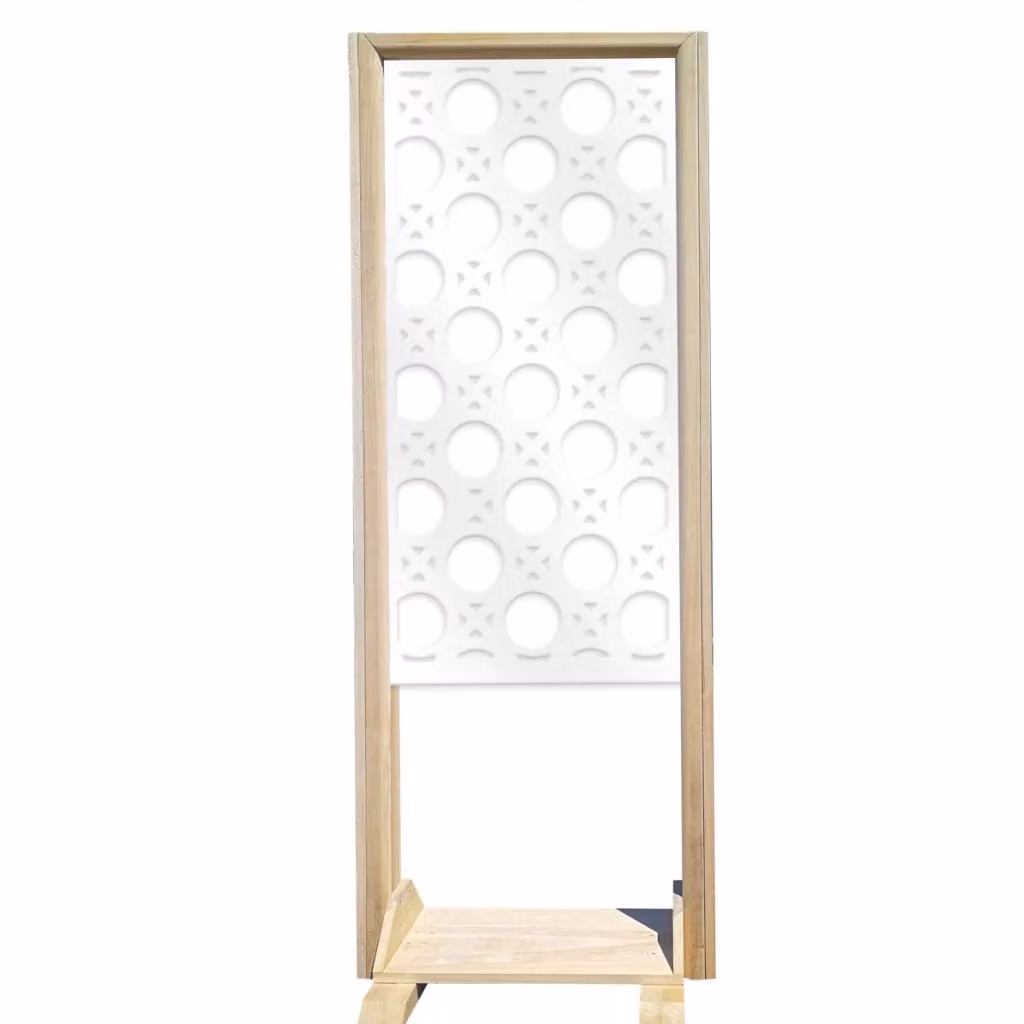 Signorbit NOTTINGHAM Separè Paravento modulabile in Legno e PVC Bianco L/P/H: 70 x 50 x 190 cm – 2