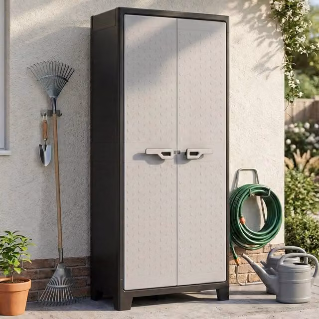 Armadio da esterno Oshawa DMORA Grigio L: 80 cm, P: 44 cm, H: 182 cm – 1