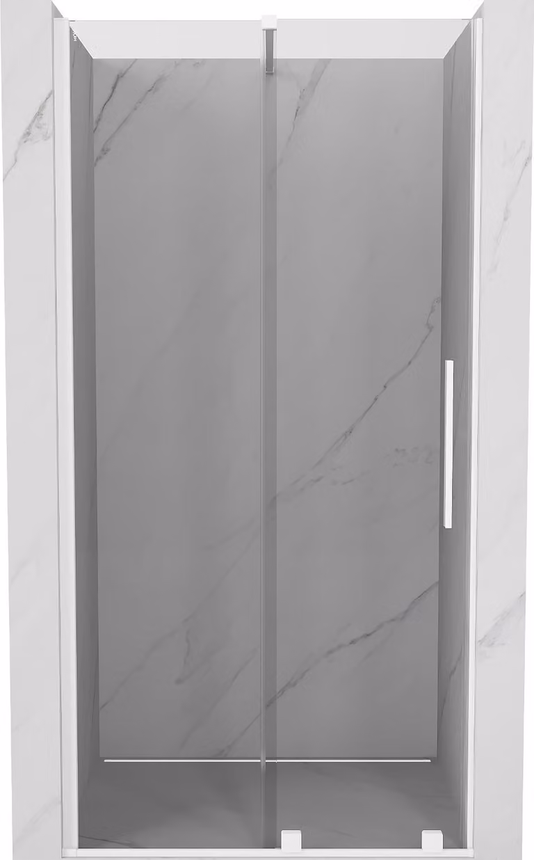Mexen Velar porta doccia scorrevole 110 cm, trasparente, bianco - 871-110-000-01-20