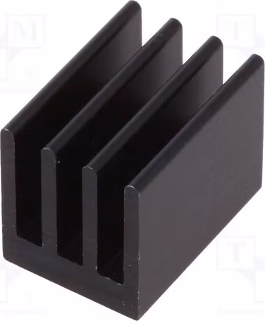 2 dissipatori di calore: stampati, 18K/W, modello ICKSMDK19SA, colore nero, dimensioni: larghezza 13,5 mm, altezza 15,24 mm, lunghezza 19 mm