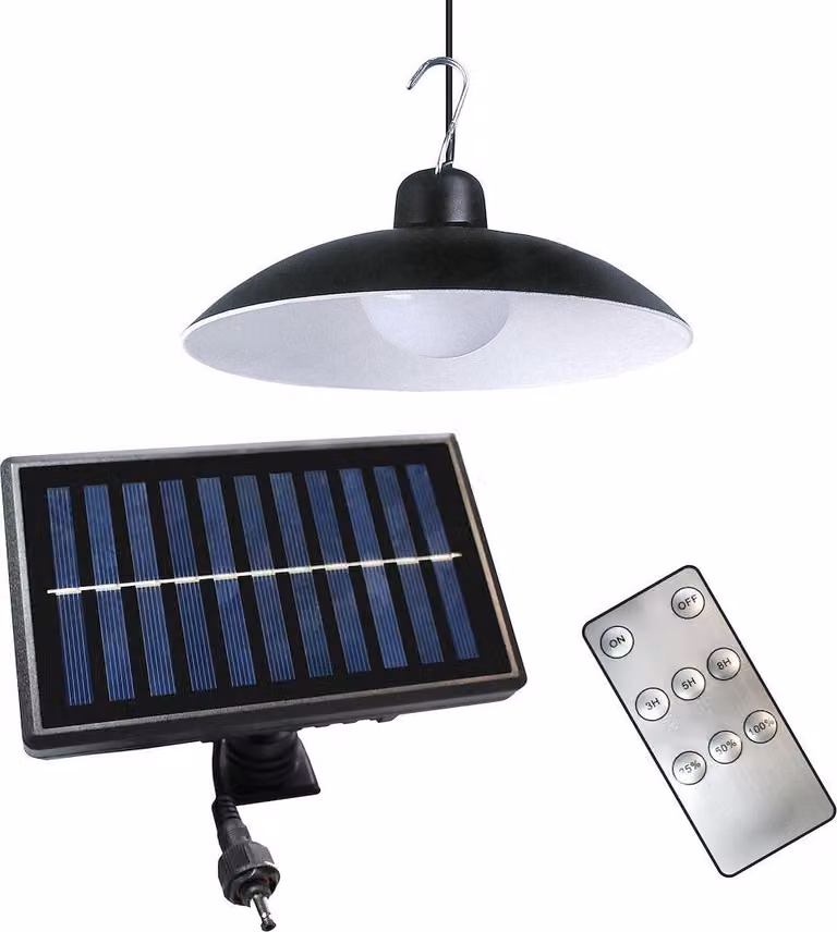 Lampada solare a sospensione Eko-Light Saturn con telecomando 6W 4000K IP44