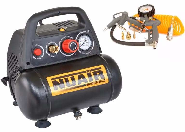 Compressore Oil-Free 6L 8 Bar 1,5Km + Arak6