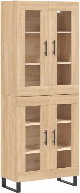 Credenza | Madia | Buffet da pranzo | Armadio da pranzo Rovere Sonoma 69,5x34x180 cm in Legno Multistrato