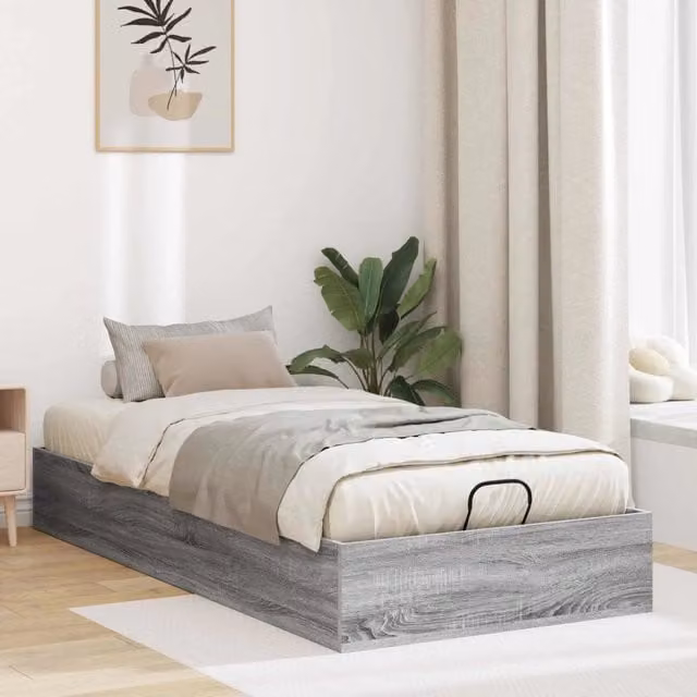 Letto ottomano Sonoma grigio 90 x 190 cm Legno ingegnerizzato 3409298
