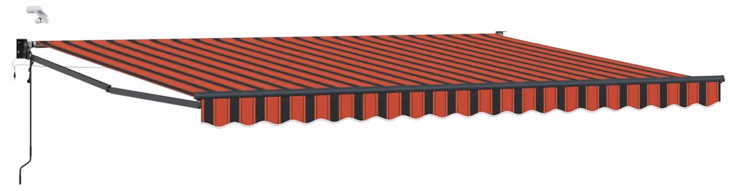 Tettuccio Elettrico Retrattile Arancione e Marrone 4,5 × 3 m