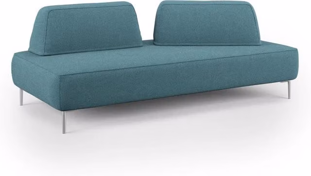 Divani.Store Newton Divano modulare con schienali regolabili in tessuto azzurro L: 167 cm