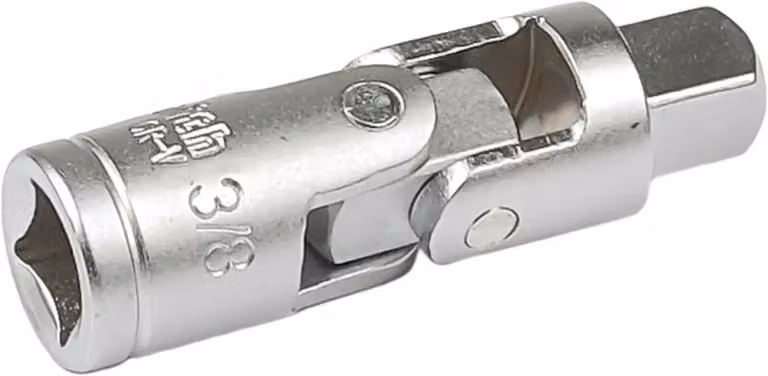 Giunto cardanico Schmith 3/8" PRO in acciaio CrV, chiave a cricchetto, set di bussole, utensile e accessori per officina, adattatore per inserti a bussola