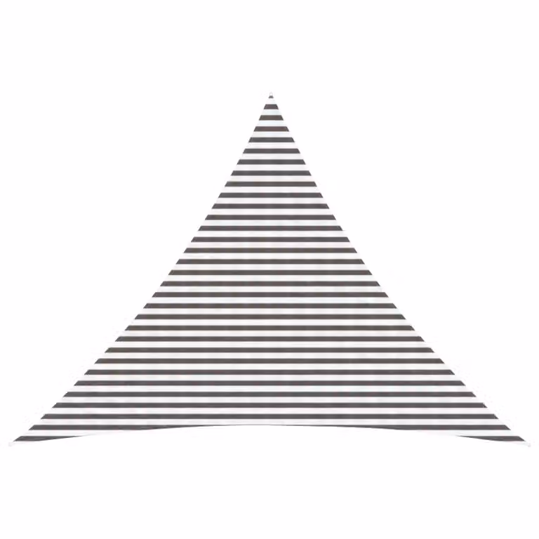 Telo Ombra Triangolare vidaXL in HDPE Grigio Chiaro e Bianco L/P/H: 5 x 5 x 6 m