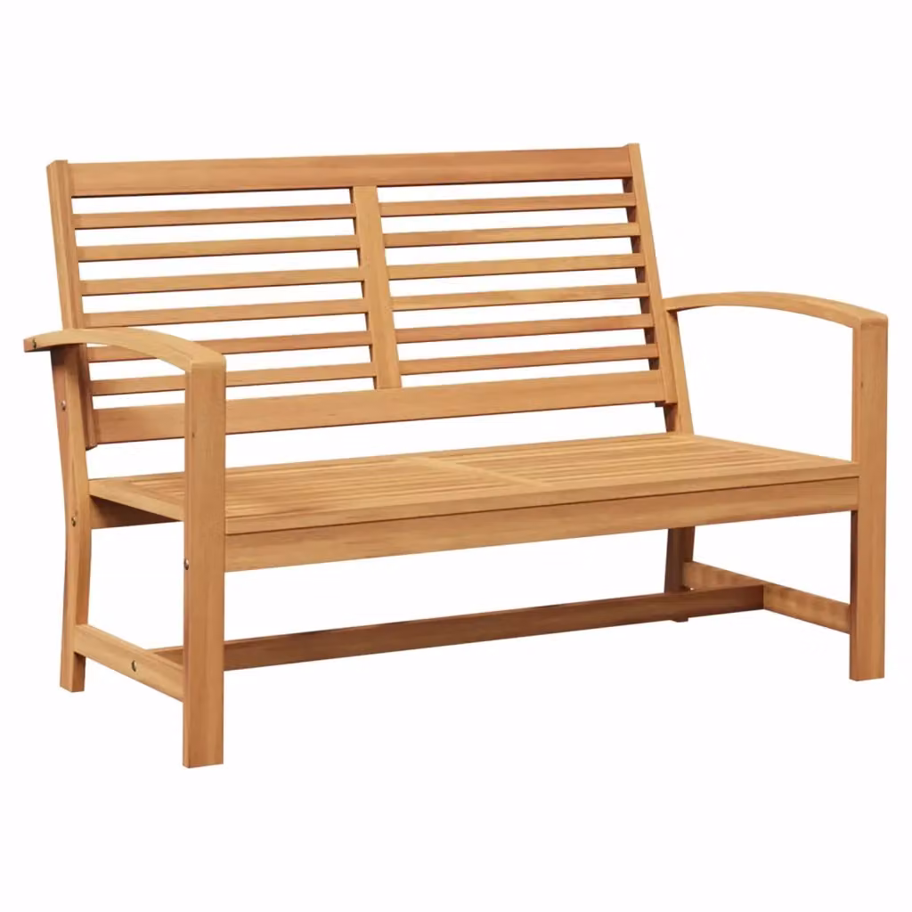 Panchina da giardino in legno di teak massiccio marrone con braccioli L/P/H: 110 x 65 x 76,5 cm – 2