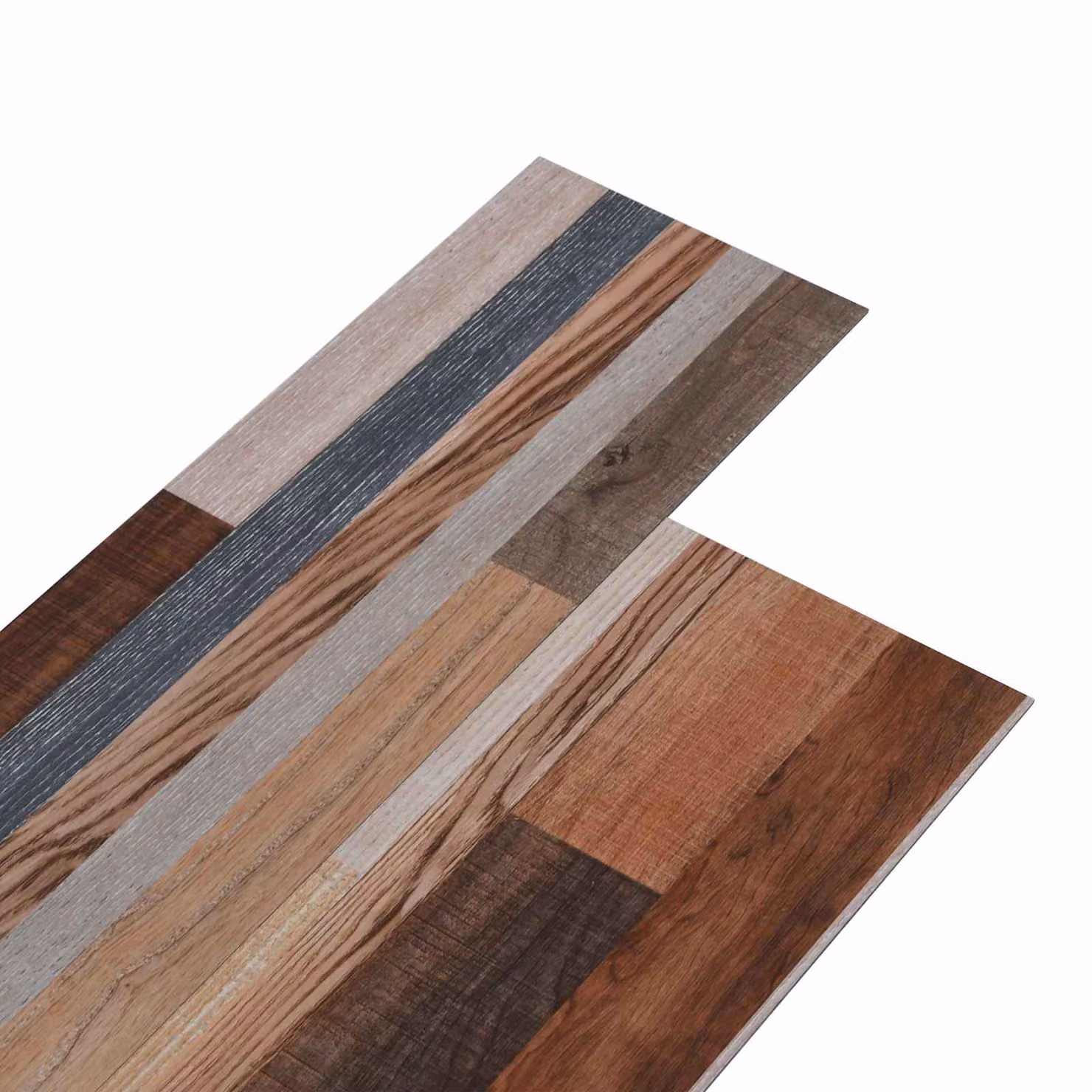 Plance per Pavimenti in PVC Autoadesive vidaXL con Effetto Legno Moderno Multicolore L/P/H: 61,0 x 30,5 x 0,5 cm
