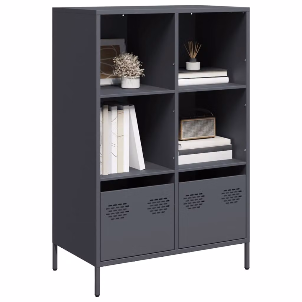 Credenza vidaXL in acciaio antracite L: 68 cm, P: 39 cm, H: 103,5 cm
