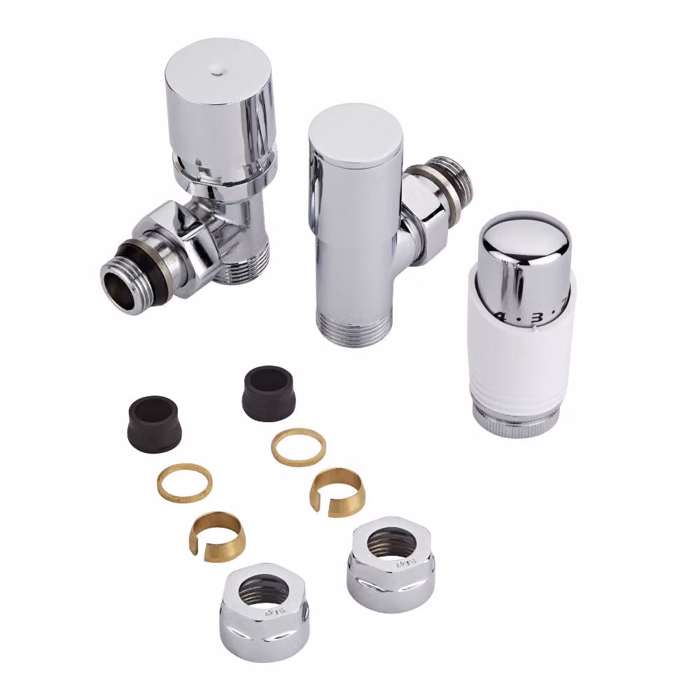 Valvole Squadra Termostatiche Per Radiatori 3/4” Con Adattatori Rame Ø16mm