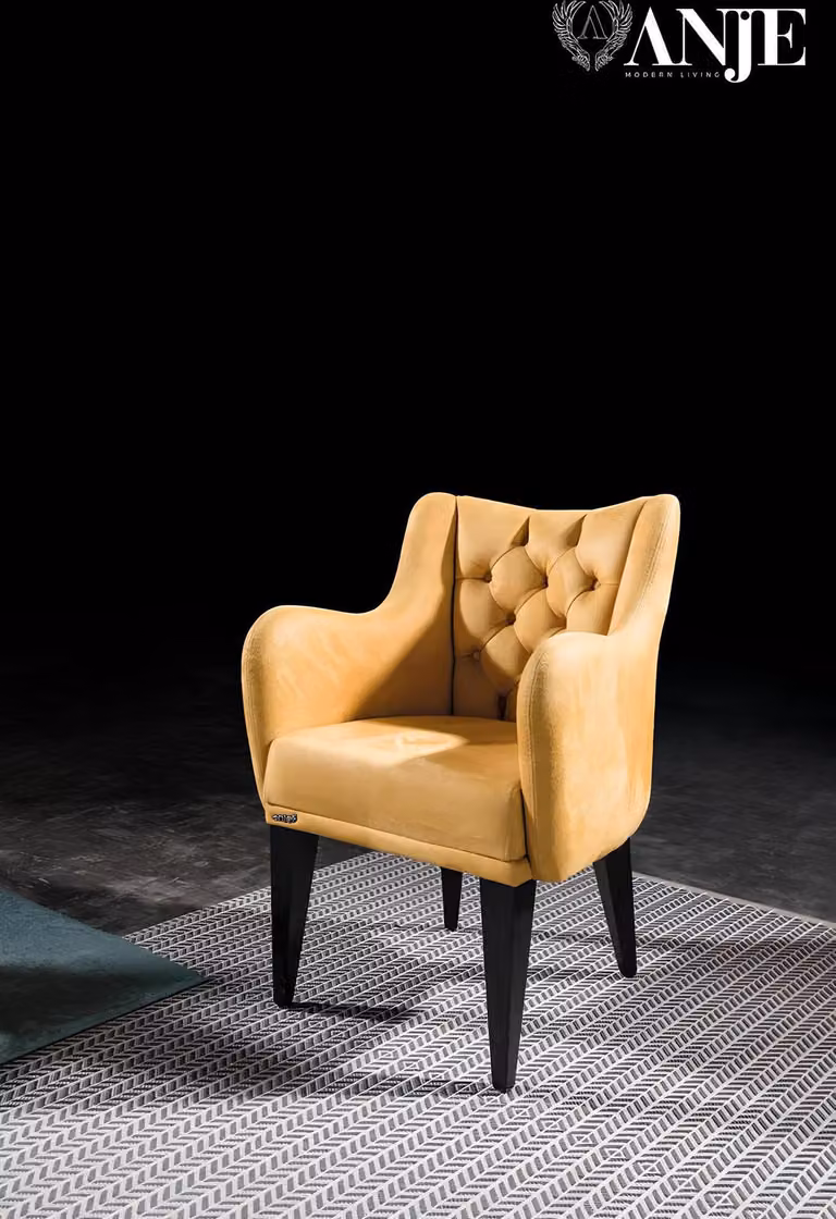 Oranger Wohnzimmer Sessel Luxus Einsitzer Fernsehsessel Lesesessel