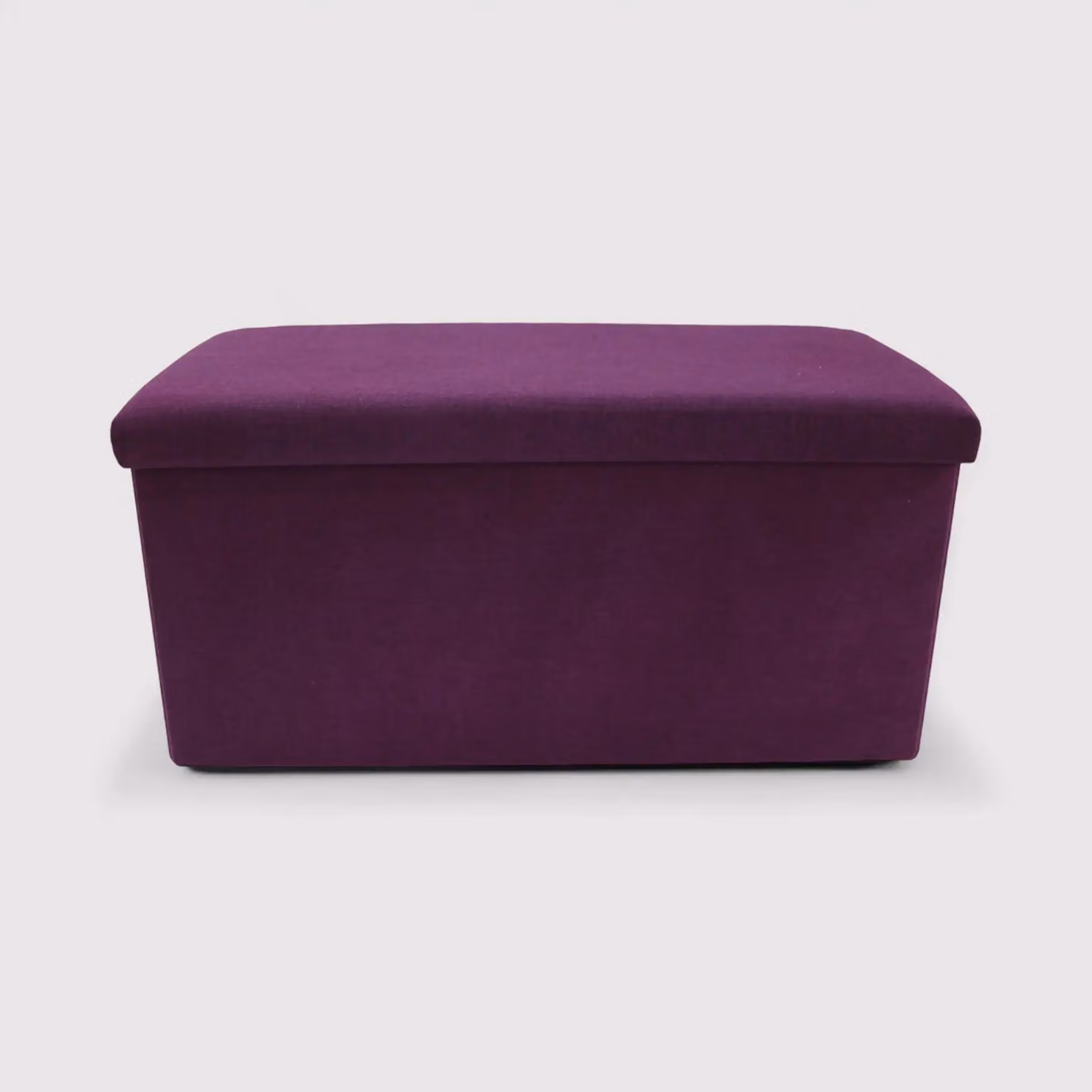 Litchi - Pouf a panca portaoggetti viola in stile moderno