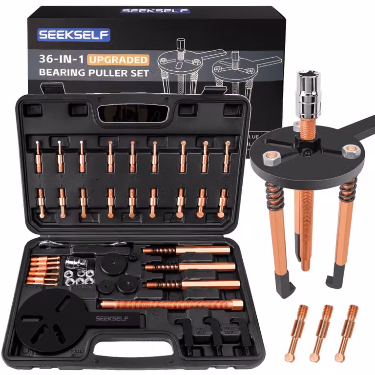 Omgoods - Set di estrattori per cuscinetti - Attrezzo multifunzione 36-in-1 per la rimozione di cuscinetti interni