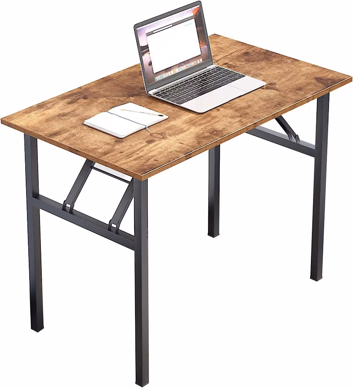 Tavolo pieghevole per laptop, dimensioni 100x60 cm, realizzato in legno E1, resistente all'acqua e ai graffi, ideale per l'ufficio domestico