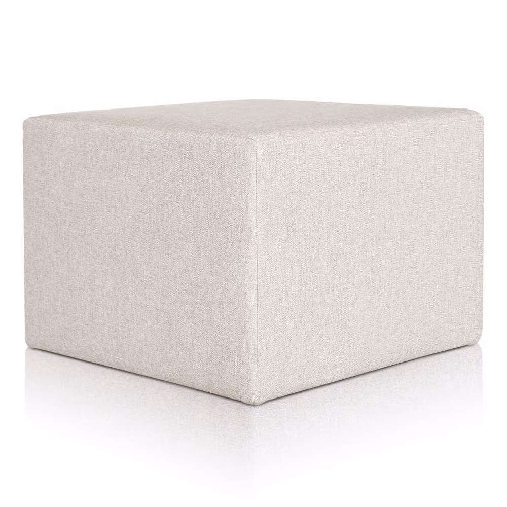 Pouf Rubino 63 x 63 cm Crema