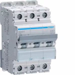 Interruttore Hager LS 3 poli 10kA/15kA D-10A 3M NDN310