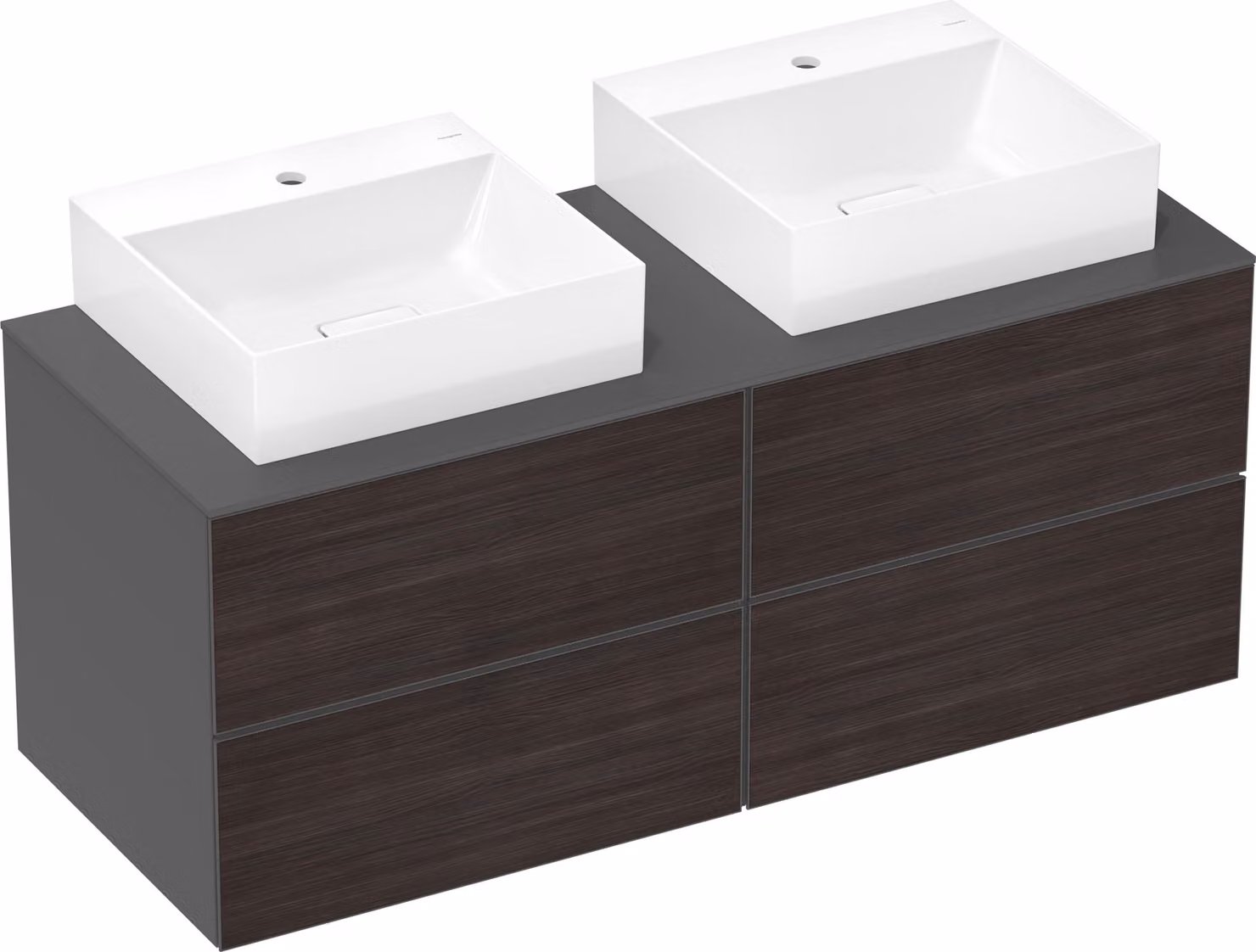 hansgrohe Xevolos E Console, 2 découpes, 1370x550mm, pour vasque à poser, 54207760, 54207760