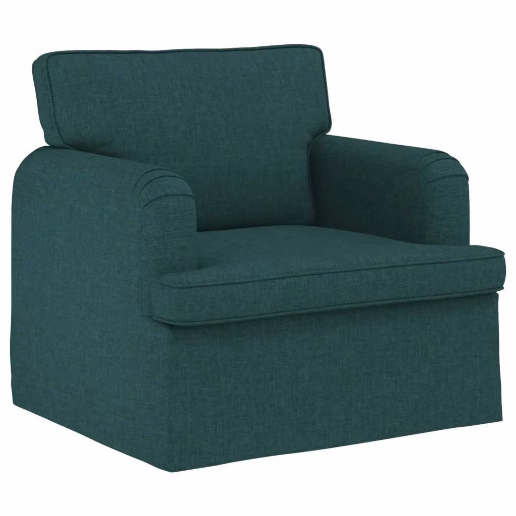 vidaXL Divano Verde Scuro con Rivestimento in Tessuto e Struttura in Metallo L: 84 cm, P: 80 cm, H: 85 cm – 2
