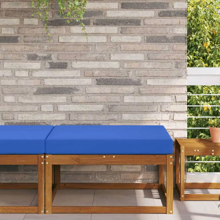 Cuscino per divano da esterno vidaXL in poliestere Blu, L 80 x P 80 x H 80 cm