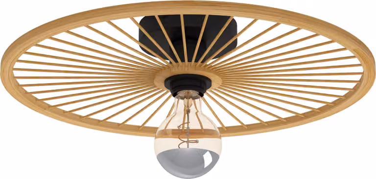 Plafoniera Vintage Leominster Acciaio Nero 1 Luce E27