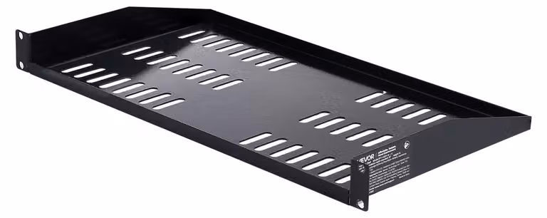 Ripiano per server rack 1U, 4 pezzi, portata massima 22,68 kg, ripiano ventilato a sbalzo, montaggio a parete o su rack con vassoio, profondità 254 mm, buona circolazione dell'aria per armadi e apparecchiature di rete per computer