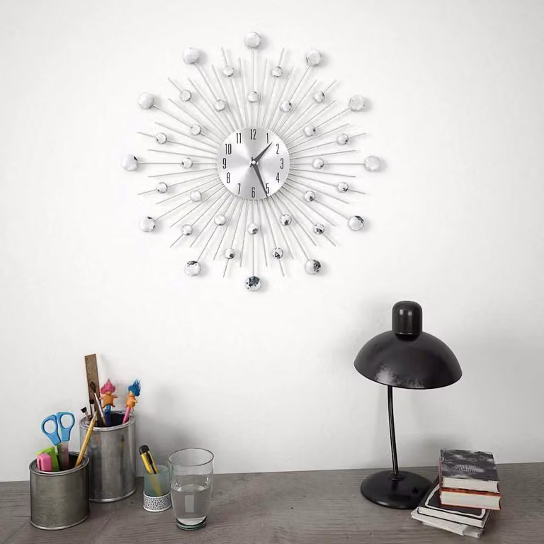 vidaXL Orologio da Parete con Movimento al Quarzo Design Moderno 50 cm