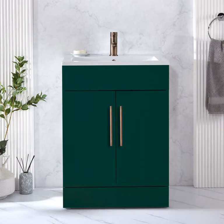 Mobile Lavabo Autoportante Bianco da 600 mm - Ampia Scelta di Maniglie