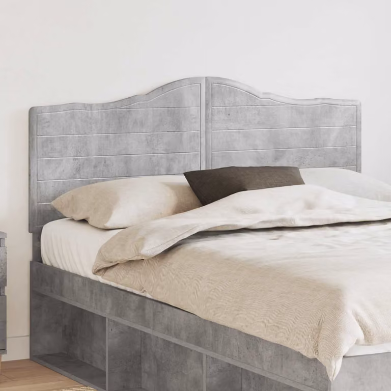 Testiera per letto moderna vidaXL in legno ingegnerizzato, colore grigio cemento