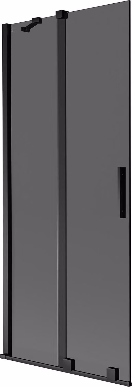 Mexen Velar paratia vasca da bagno scorrevole a 2 ante 80 x 150 cm, grafite, nero - 896-080-000-41-70