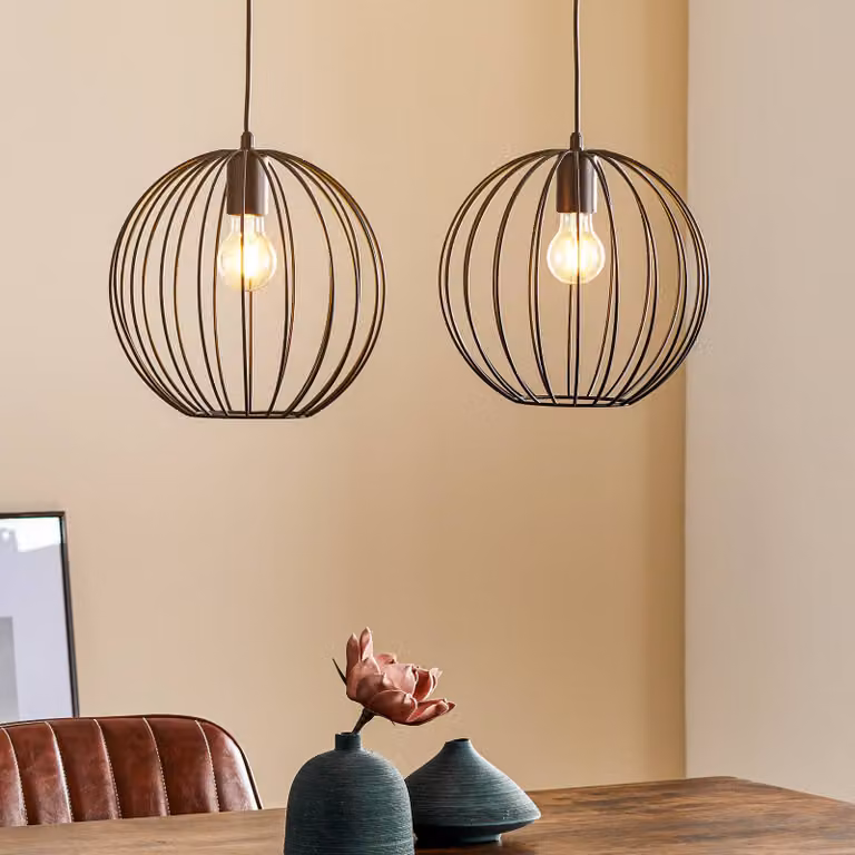 Lampada a sospensione Cumera HELAM, dimmerabile, Nero, Soggiorno / Sala da pranzo, Metallo, Moderno, Lampada a sospensione