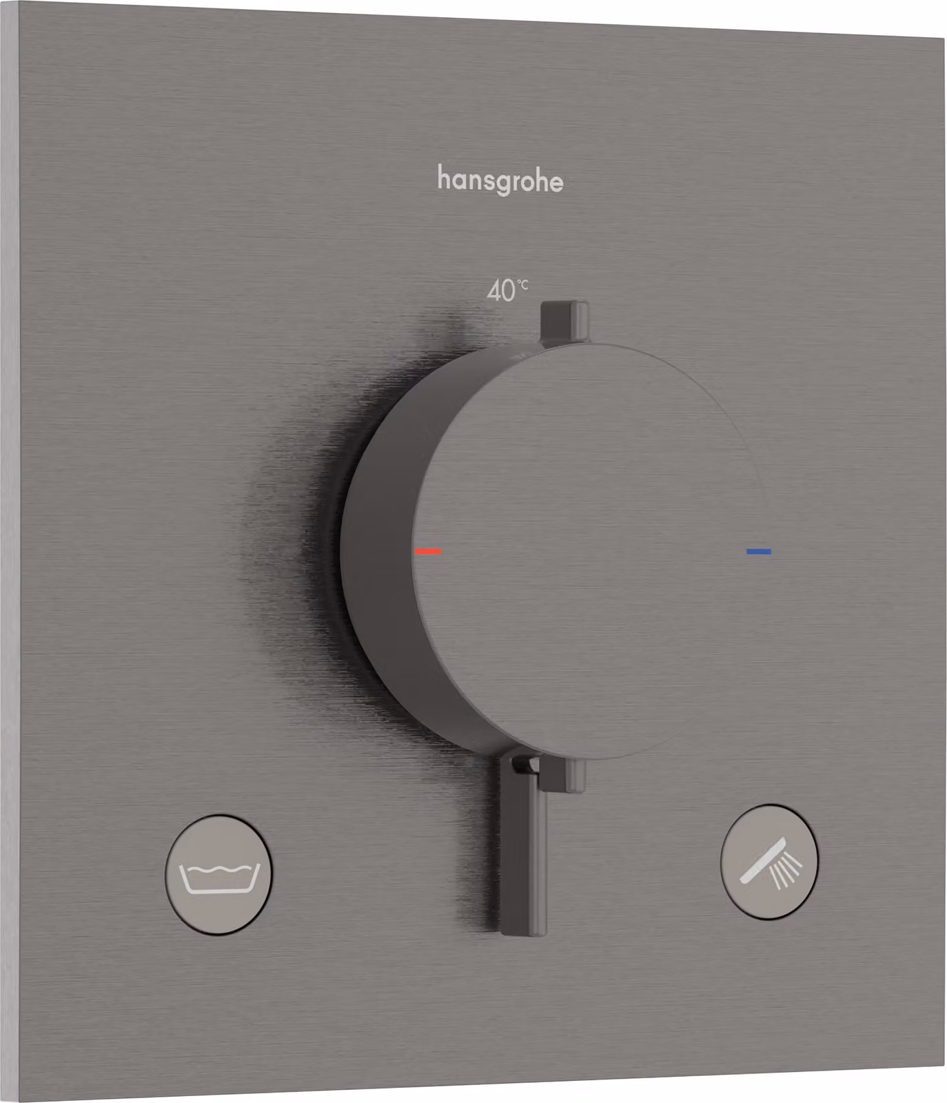 hansgrohe Ecostat Comfort E Thermostat encastré pour 2 consommateurs avec combinaison de sécurité intégrée, 33716340, 33716340