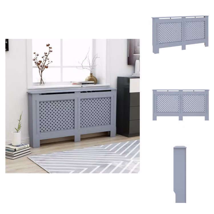 vidaXL Rivestimento per radiatori antracite 152 x 19 x 81 cm MDF - Accessori per radiatori