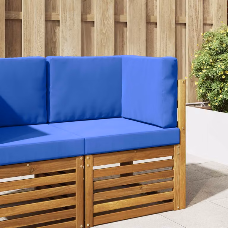 Cuscino da divano per esterno vidaXL in poliestere blu, L 60 cm x P 60 cm x H 60 cm