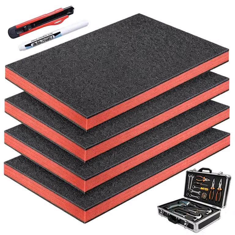 Omgoods - Set di 4 valigette per attrezzi con inserti in schiuma