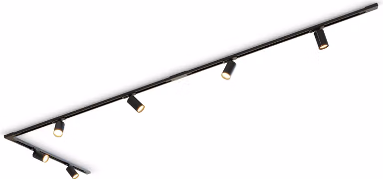 Calex Tracklight 3M, binario a soffitto, escluso set di 6 faretti GU10, colore nero