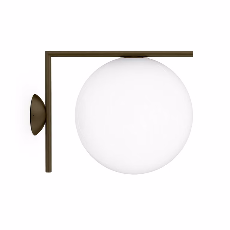 Flos - IC C/W2 Outdoor - Lampada da parete o soffitto da esterno - Marrone