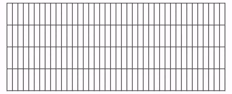 Alberts 642891 Staccionata doppia, plastificata, antracite, altezza 80 cm