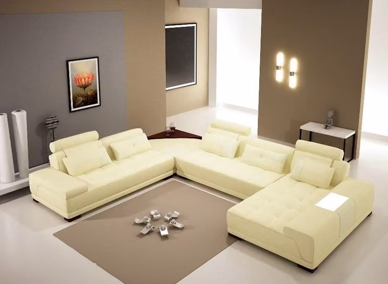 Wohnlandschaft Couch Polster Eck Garnitur Designer Ledersofa Big Sofa PH376
