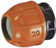 Tappo per tubo irrigazione fine linea in plastica Claber Rainjet 90327 arancione per tubo PE 16,6-20 mm