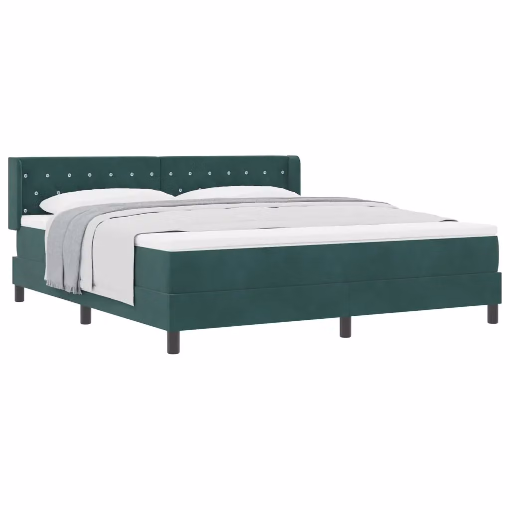 Letto Ibrido con Testiera in Velluto Verde vidaXL L: 180 cm, P: 200 cm, H: 280 cm – 2
