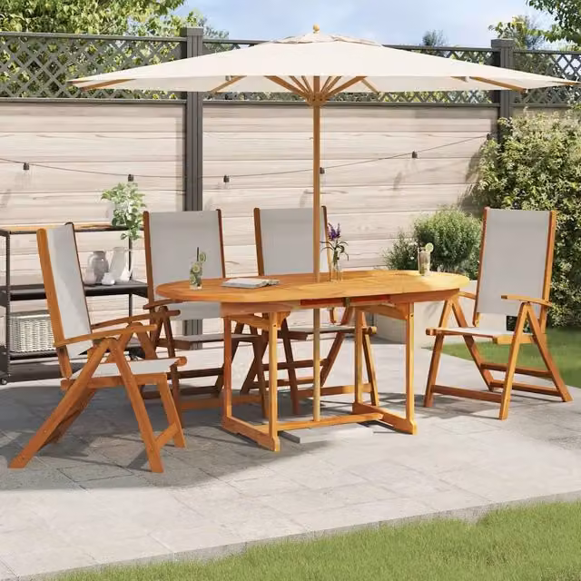 Sedie Pieghevoli 4 pz Massello d'Acacia e Textilene 3279238