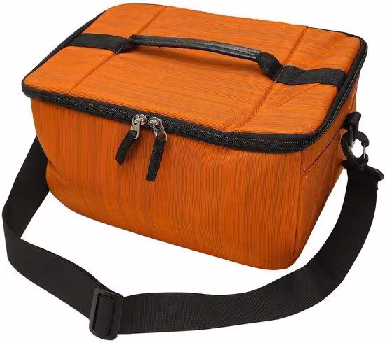 Borsa fotografica per fotocamere DSLR, di grande capacità, impermeabile, adatta a 2 fotocamere, 6 obiettivi, con spallacci regolabili e 6 prolunghe per telescopi